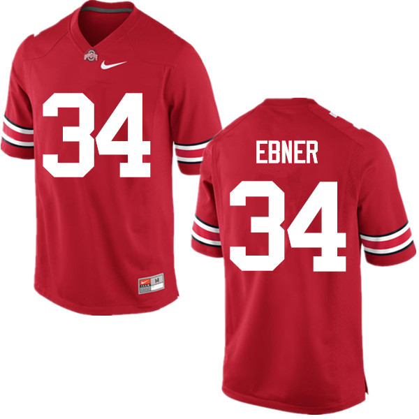 Men Ohio State Buckeyes #34 Nate Ebner College Football Jerseys Game-Red